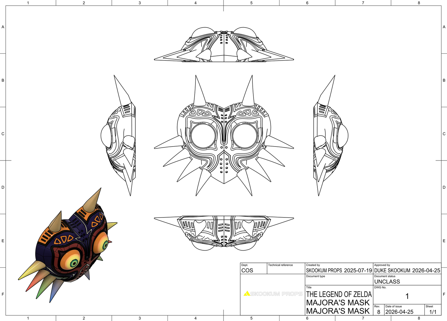 Majora's Mask 3D Model for Cosplay Prop Inspired by The Legend of